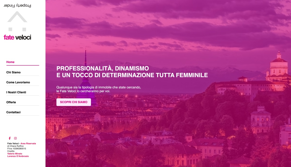 Home page del sito Fate Veloci