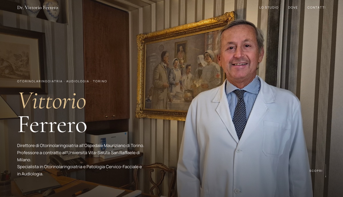 Home page del sito del Dr. Vittorio Ferrero